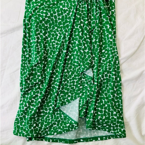 Mix Print Faux Wrap Dress - Picture 7 of 10